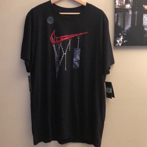 Nike | Shirts | Nwt Nike Drifit Cotton Swoosh Basketballhoop Tee Size Xl |  Poshmark